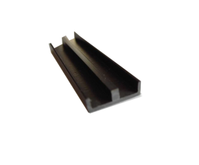 Schuifprofiel 6mm zwart ondiep 1,25 meter
