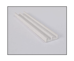 Schuifprofiel 4mm wit ondiep