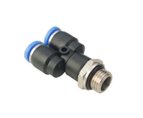 RB Y-Inschroef Koppeling chroom 2x6mm x 3/8 schroefdraad voor 24volts drukpomp