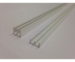 Schuifprofiel 4mm wit ondiep/diep set 2.6 meter