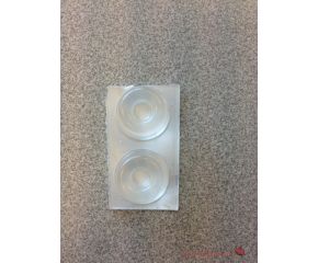 Handgreep rond transparant zelfklevend (2 stuks)