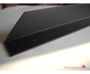 Hoekprofiel 20x20x1 mm zwart Pak a 50 x 3 meter  (SA)